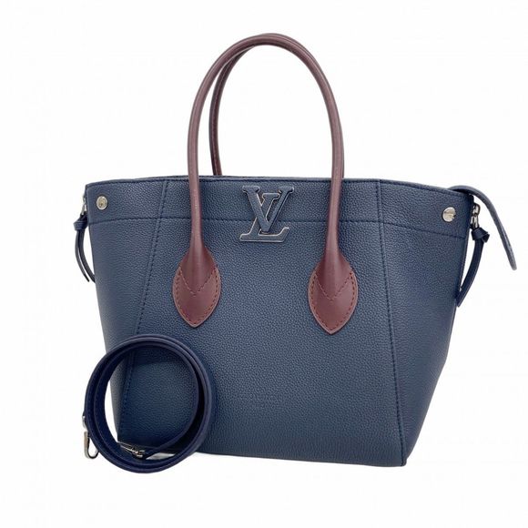 Louis Vuitton Handbag Taurillon Freedom M54842 Navy 2-Way Bag  Women's - Picture 1 of 16